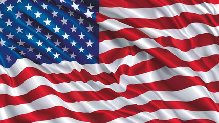 Illustration of the Waving American Flag, USA National Flag  ideal for patriotic, national, or event-related content 