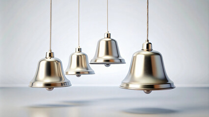 Jingle bells hanging on a wall, a decoration