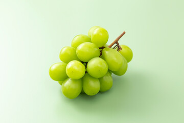 緑背景にシャインマスカット