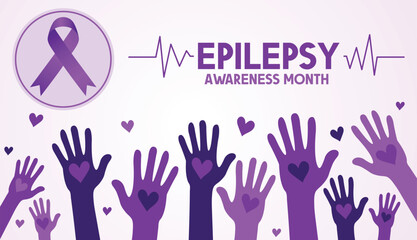 National epilepsy awareness month campaign observed in November banner design concept background 