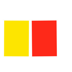 Obraz premium Yellow and Red Referee 