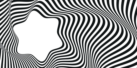 abstract hypnotic pattern with black-white striped lines. Psychedelic background.abstract hypnotic pattern with black-white striped lines. Psychedelic background.