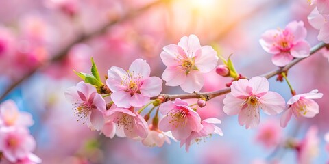 Obraz premium Pink flower called Cherry Blossom or in Japanese is Sakura AI-Created Content
