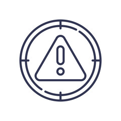 Warning sign with exclamation mark inside a triangle, symbolizing urgency and alertness.