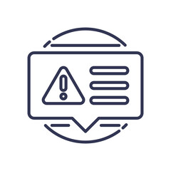 Illustration of a feedback message with an exclamation mark, indicating an alert or important user feedback.