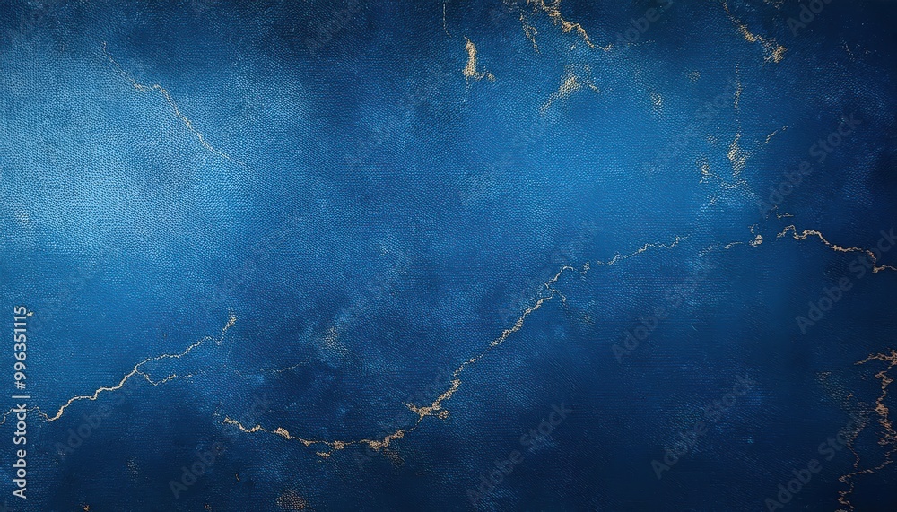 Poster deep textured blue canvas with subtle gradient of light and shadow, evoking a calm ocean depth or ni