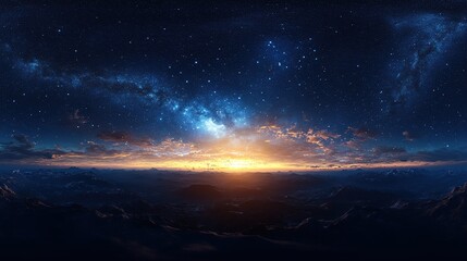 Starry Night Over a Mountain Range