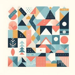 Abstract shape wallpaper for desktop and smartphone 