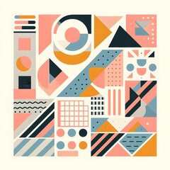 Obraz premium Abstract shape wallpaper for desktop and smartphone 