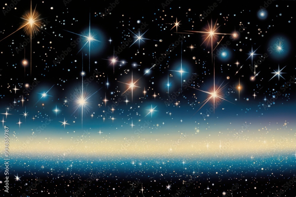 Sticker Night sky full of twinkling stars night backgrounds astronomy.