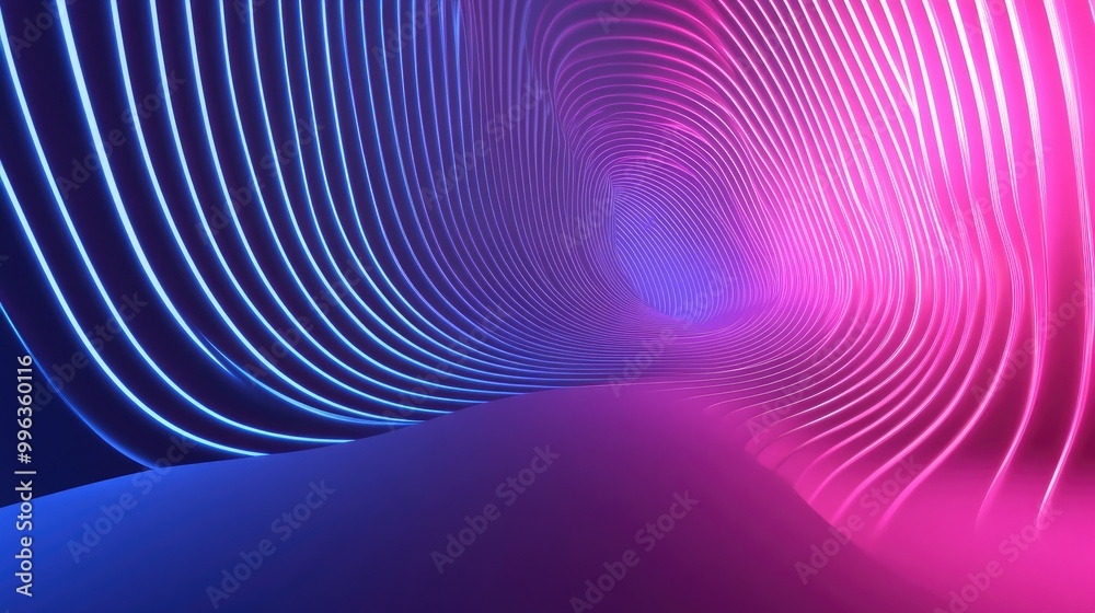 Poster three dimensional luminous curve backdrop abstract design for graphic presentations and visual displ