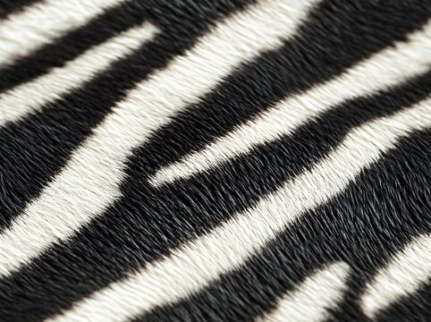 A close-up of the pattern on zebra fur