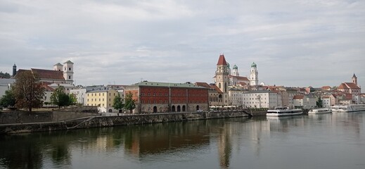 Passau, Germany. Panoramic view of Passau. 