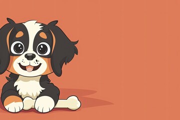 cute golden retriever puppy, with sunn glasses, soft comic style,, no background, copy space with generatife ai