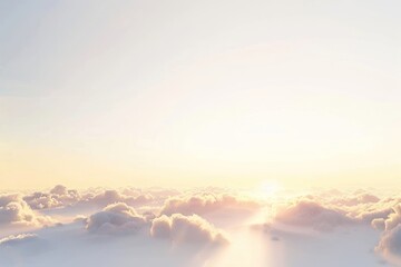 Fototapeta premium Calm vanilla sky border cloud sun outdoors.