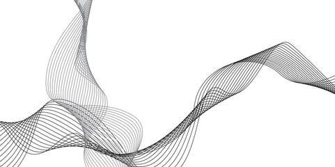 Abstract wave element for design. Digital frequency track equalizer. Stylized line art background, Abstract white wavy with blurred light curved line background.  Blending line background .