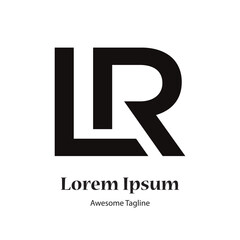 LR letter creative logo design icon
