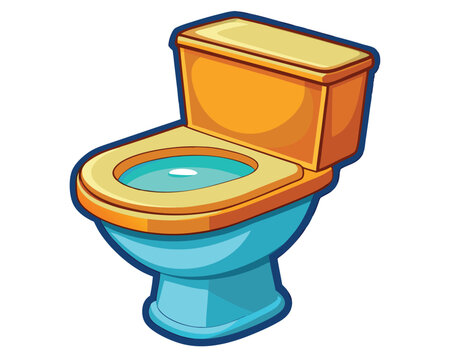 recommend clip art: Toilet vector illustration isolated on a white background
