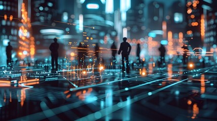 Futuristic City Powered by Piezoelectric Sidewalks Generating Electricity from Pedestrian Steps