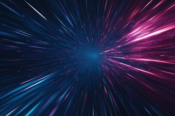 Fototapeta premium This abstract futuristic background includes gold, pink, and blue glowing neon moving wave lines with bokeh lights. Data transfer concept. Great wallpaper!