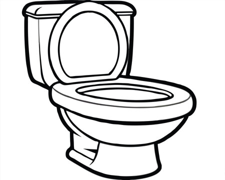 recommend clip art: Toilet vector line art style