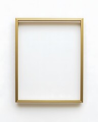 Obraz premium Empty golden frame isolated on white background.