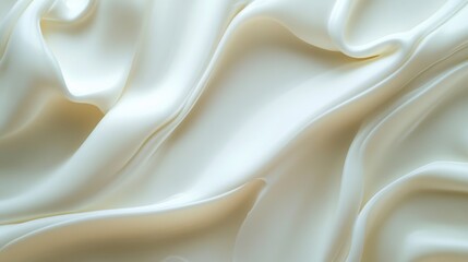 Obraz premium An isolated pastel background featuring a smooth white cream