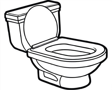 recommend clip art: Toilet vector line art style