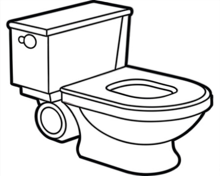 recommend clip art: Toilet vector line art style