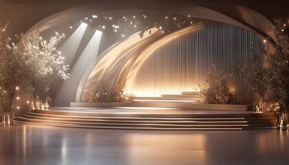 Elegant Wedding Ceremony Stage Decor