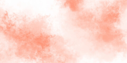 Abstract pink orange  grunge texture painted with watercolor stains. Closeup of white smoke textured  background. beautiful and colorful watercolor used for wallpaper, banners, design vector frame.	