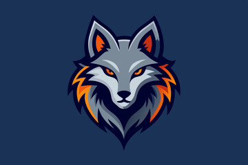 Wolf mascot logo . Various color wolf head vector art illustration