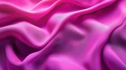 Obraz premium Wavy fabric texture background in a vibrant Viva Magenta hue