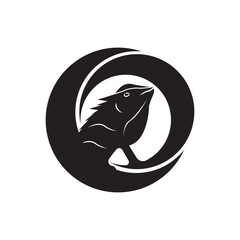 Chameleon Logo Design. Simple and Modern. Vector illustration