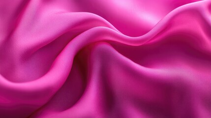 Fototapeta premium Wavy fabric texture background in a vibrant Viva Magenta hue