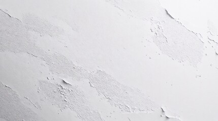 Textured white plaster surface with peeling layers for modern design and artistic concepts
