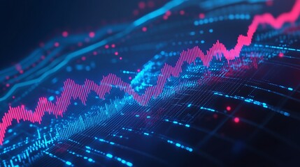 Colorful abstract digital data visualization with dynamic lines and glowing nodes.
