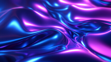 Fototapeta premium Abstract Blue and Purple Liquid Waves 