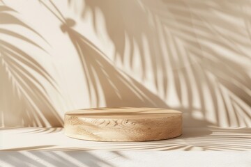 A simple wooden bowl sitting on a white surface, ideal for food styling or as a decorative element