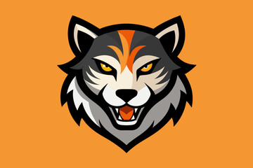  Tiger mascot logo, tiger head in various color vector art illustration 