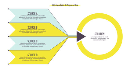 Business infographic template. Process chart with 4 options, steps. Vector chart.