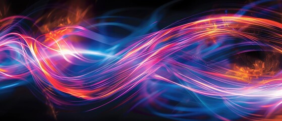 Obraz premium Abstract Colorful Light Wave Motion Background