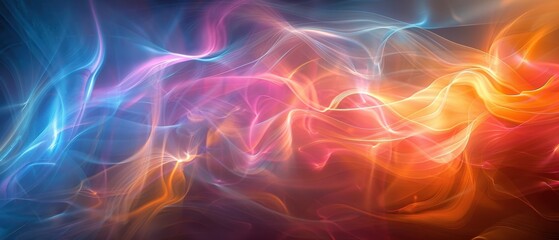 Fototapeta premium Abstract Colorful Light Waves and Patterns Background