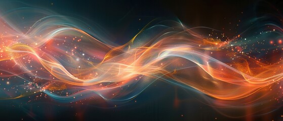 Vibrant Abstract Swirls of Light and Colorful Energy