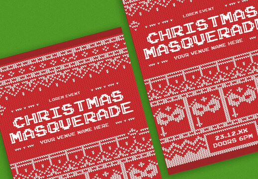 Christmas Masquerade Party Poster