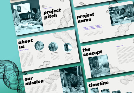 Grey Monochromatic Interactive Pitch Deck