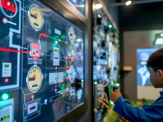 Smart Grid Educational Exhibit Showcasing Advanced Energy Management and Distribution Technology