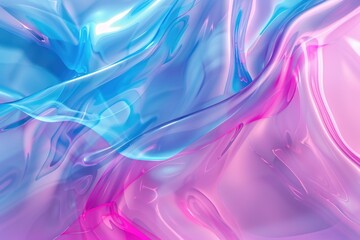 Pink and blue abstract background featuring flowing liquid