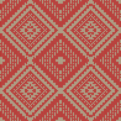 Fototapeta premium Antique Abstract Geometric Patternfolk Embroidery, Aztec Geometric Ornament Print. Design for Carpet, Wallpaper, Clothing, Wrapping, Fabric