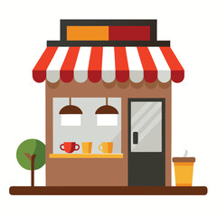 illustration of a coffee shop